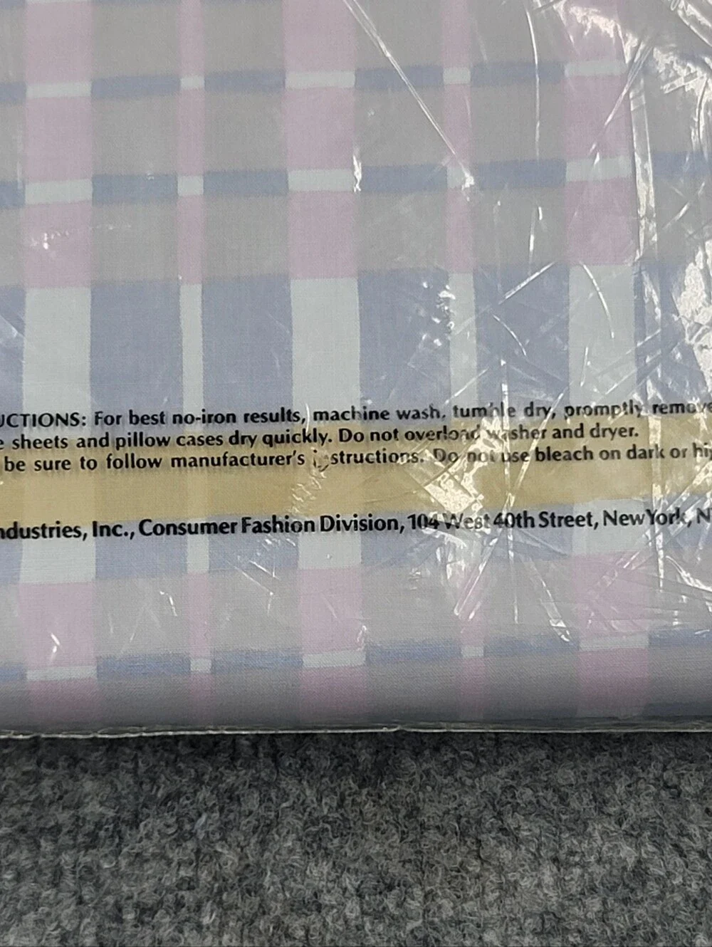 Vintage NOS Springmaid King Flat Sheet Exclusive Bill Blass Design